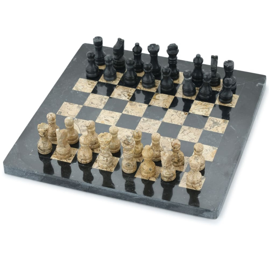 Шахматы из камня "Илион" мрамор и ракушечник 25 Шахматы из камня "Илион" мрамор и ракушечник 25