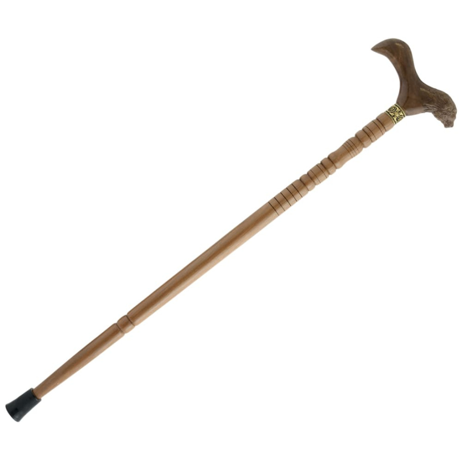 Трость резная опорная Лев, орех купить в Ростове-на-Дону Трость резная опорная Лев, орех купить в Ростове-на-Дону