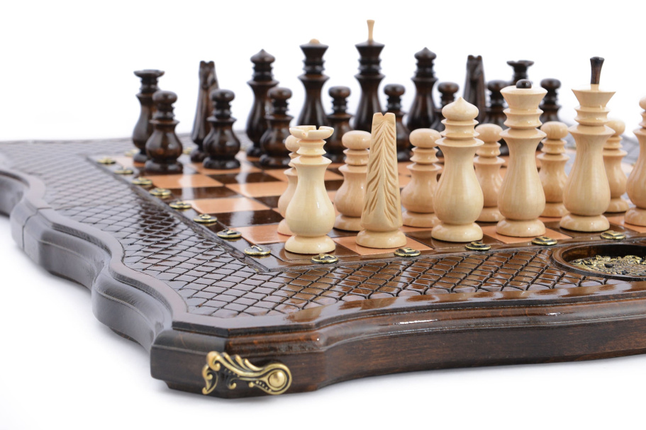 Шахматы + нарды резные "Флагман" 50, Harutyunyan купить в Ростове-на-Дону