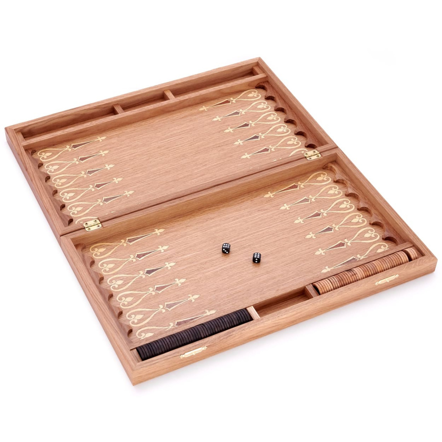 Шахматы + нарды резные "Венеция" дуб купить в Ростове-на-Дону