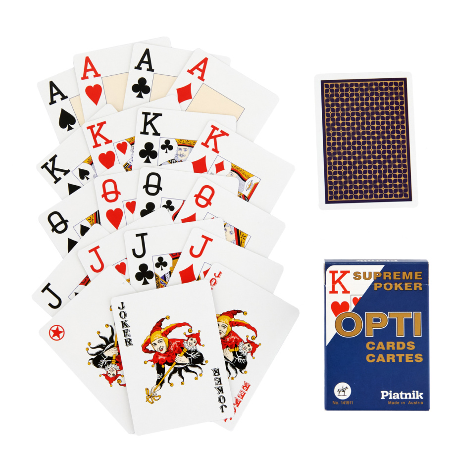 Карты игральные "Опти Покер" синяя рубашка, 55 карт купить в Ростове-на-Дону