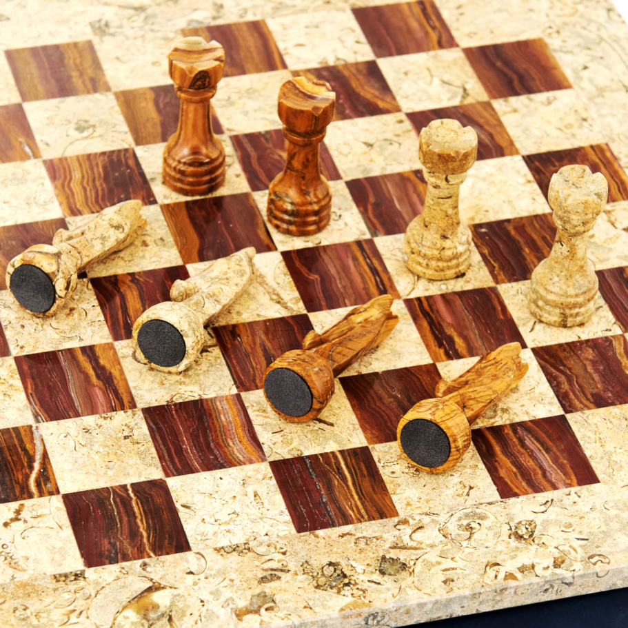 Шахматы каменные "Карфаген" яшма и ракушечник 40 купить в Ростове-на-Дону Шахматы каменные "Карфаген" яшма и ракушечник 40 купить в Ростове-на-Дону