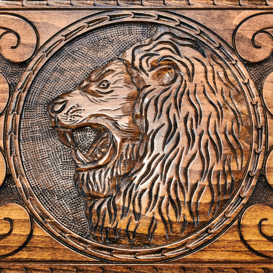 Нарды резные Агнес "Оскал Льва"  большие 60, Harutyunyan купить в Ростове-на-Дону