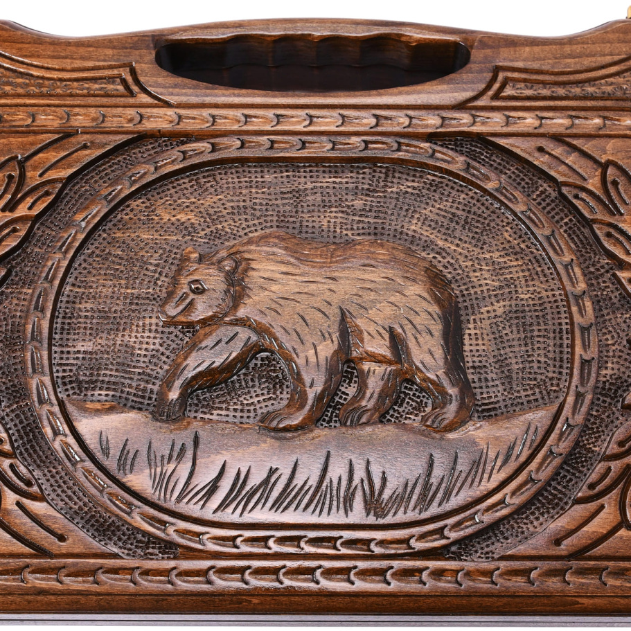 Нарды резные "Медведь"  средние 50, Harutyunyan купить в Ростове-на-Дону