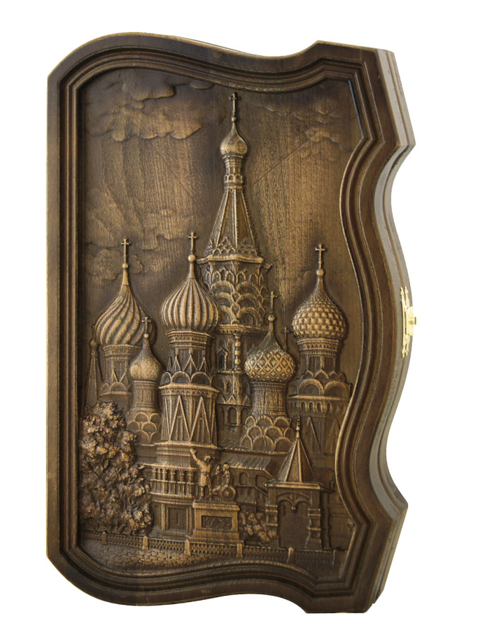 Нарды резные Ивановские мини "Собор" 35, WoodG