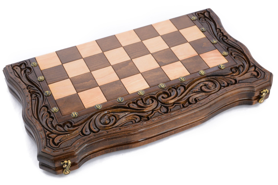 Шахматы + нарды резные "Контргамбит"  50, Harutyunyan купить в Ростове-на-Дону