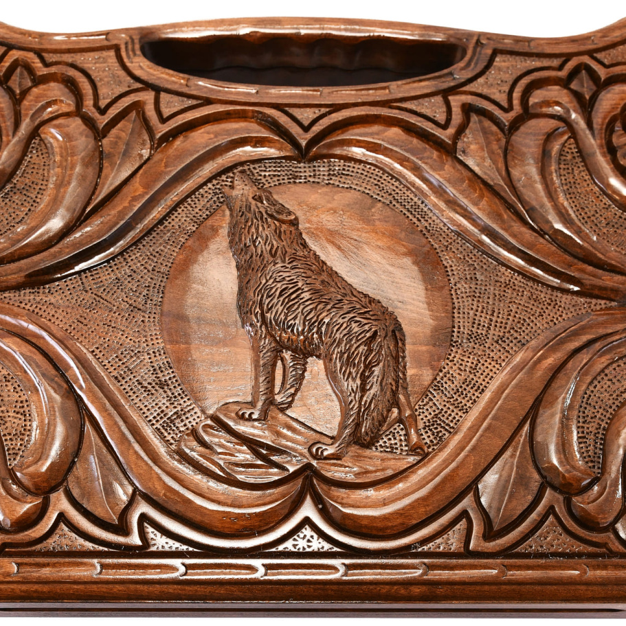 Нарды резные "Воющий волк " большие 60, Harutyunyan купить в Ростове-на-Дону