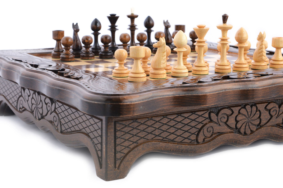 Шахматы резные в ларце "Гандикап" 40, Harutyunyan купить в Ростове-на-Дону
