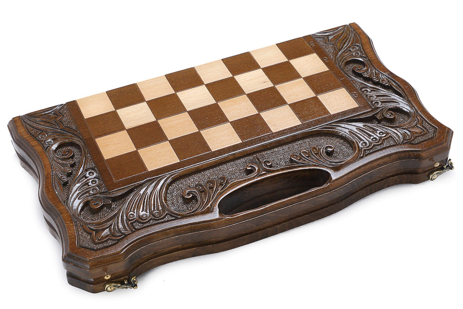 Шахматы + нарды резные "Фетис"  40, Harutyunyan купить в Ростове-на-Дону