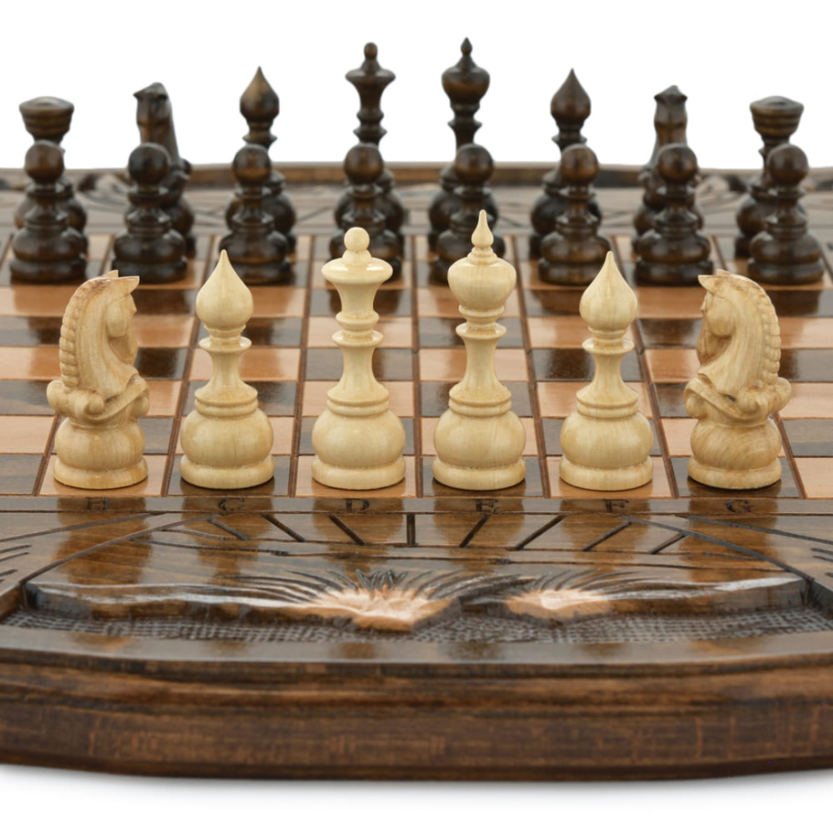 Шахматы + нарды резные "Вольные Горы" 50, Harutyunyan купить в Ростове-на-Дону