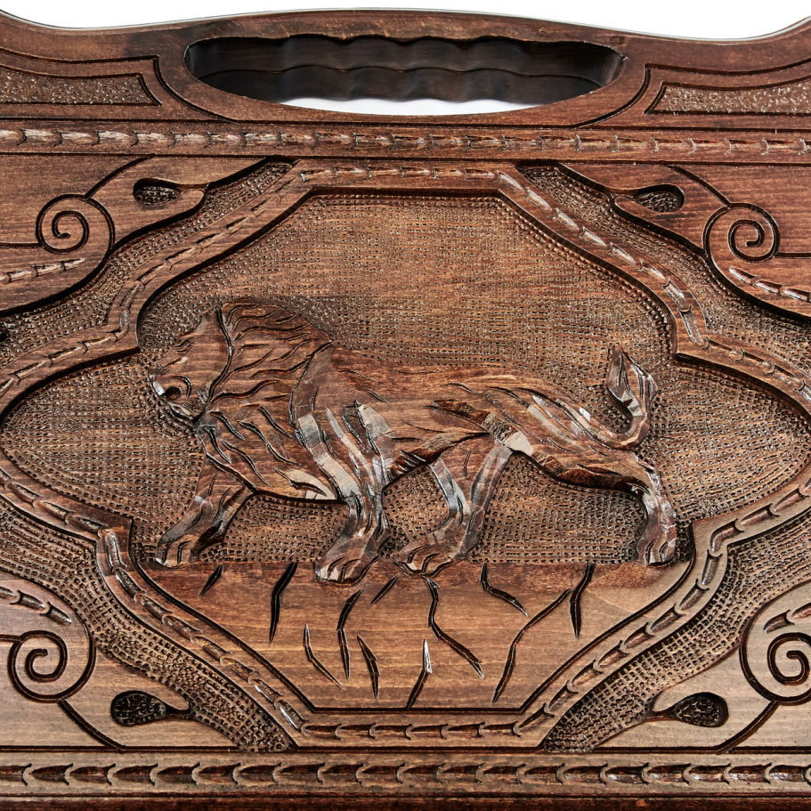 Нарды резные "Король Лев"  большие 60, Harutyunyan купить в Ростове-на-Дону